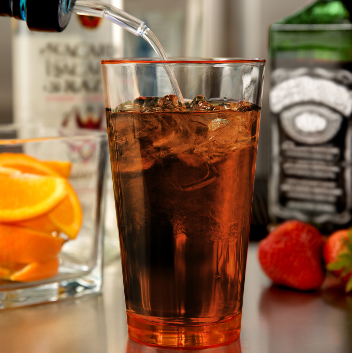 Cuptify Orange Bottom 16oz Beer Pint Glass