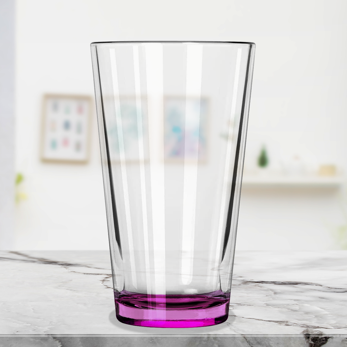 Cuptify Pink Bottom 16oz Beer Pint Glass