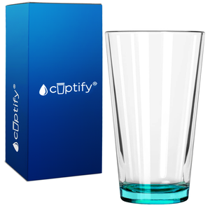 Cuptify Teal Bottom 16oz Beer Pint Glass