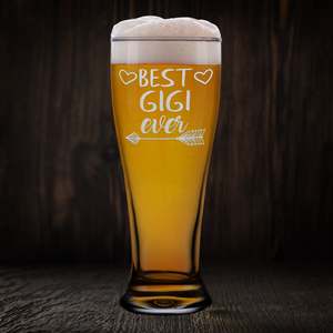 Best Gigi Ever Etched on 16 oz Glass Pilsner