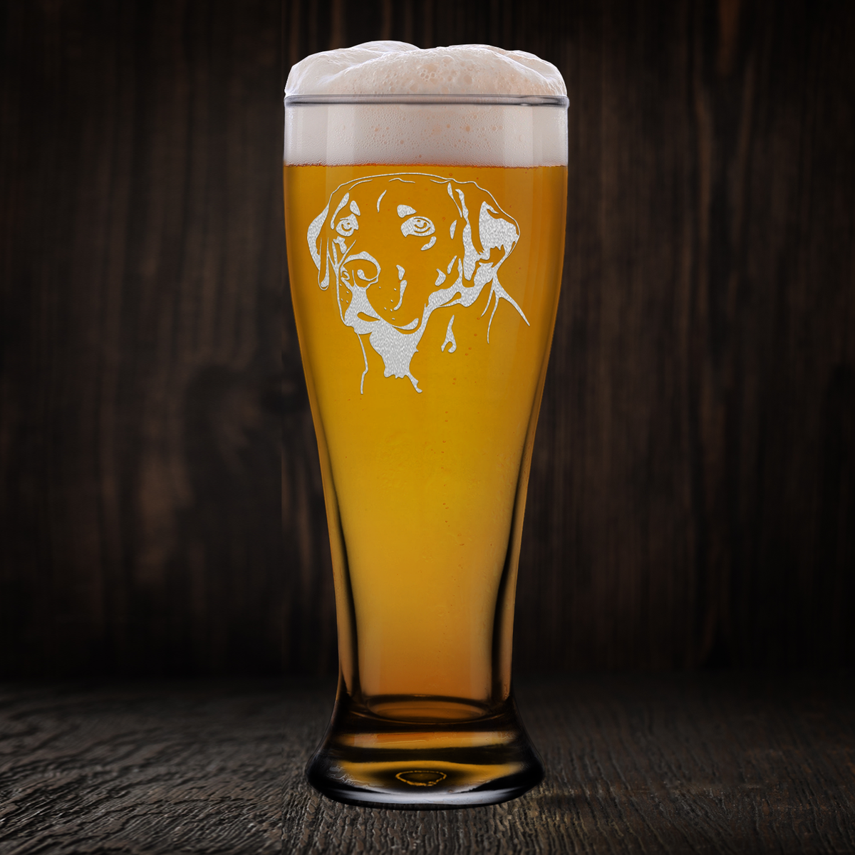 Labrador Head Beer Pilsner Glass