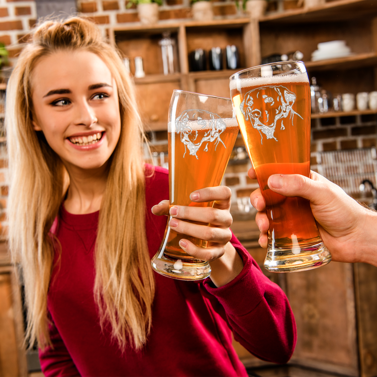 Labrador Head Beer Pilsner Glass