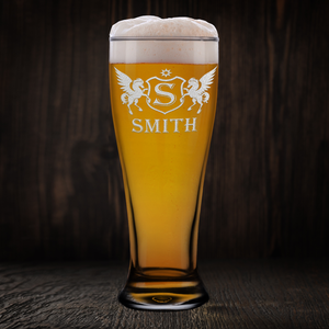Personalized Pegasus Etched 16oz Beer Pilsner Glass