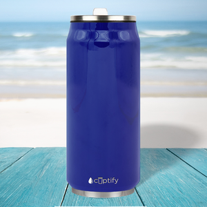 Blue Gloss 16oz Cola Can Bottle