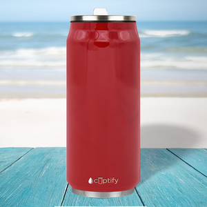 Blood Red Gloss 16oz Cola Can Bottle