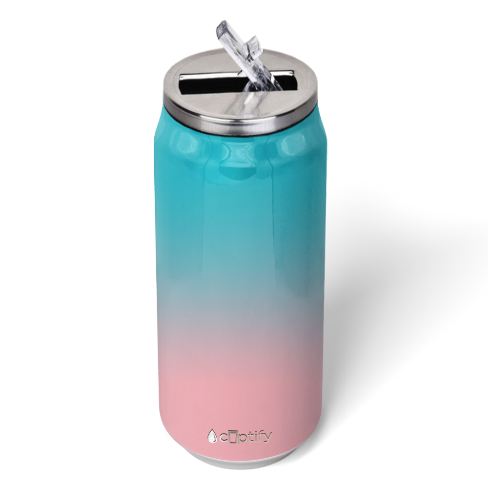 Cotton Candy Ombre 16oz Cola Can Bottle