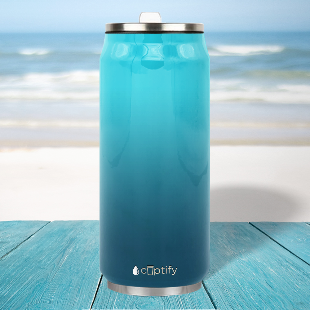 Deep Sea Ombre 16oz Cola Can Bottle