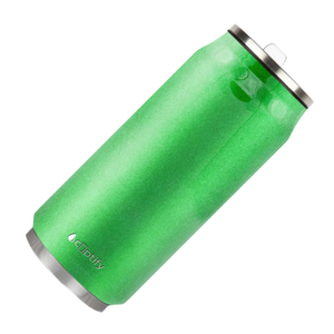 Green Glitter 16oz Cola Can Bottle