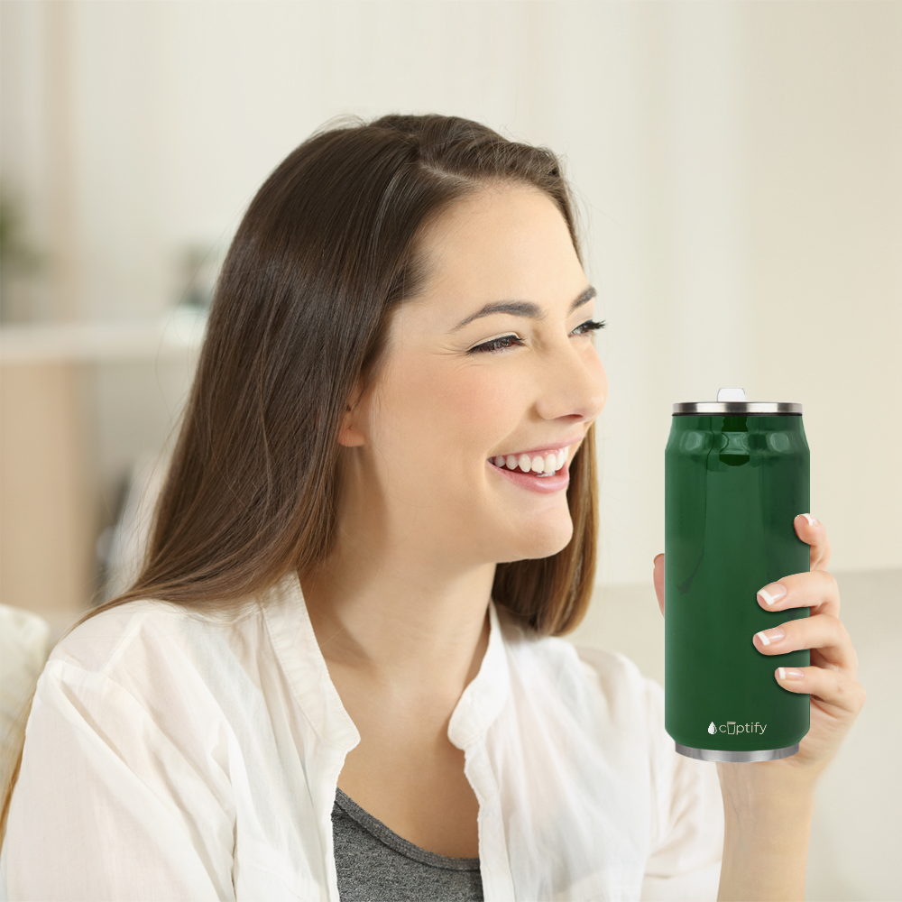 Green Gloss 16oz Cola Can Bottle