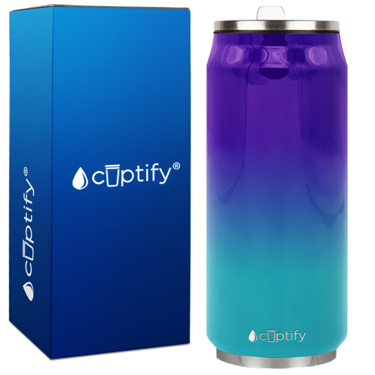 Island Waters Ombre 16oz Cola Can Bottle