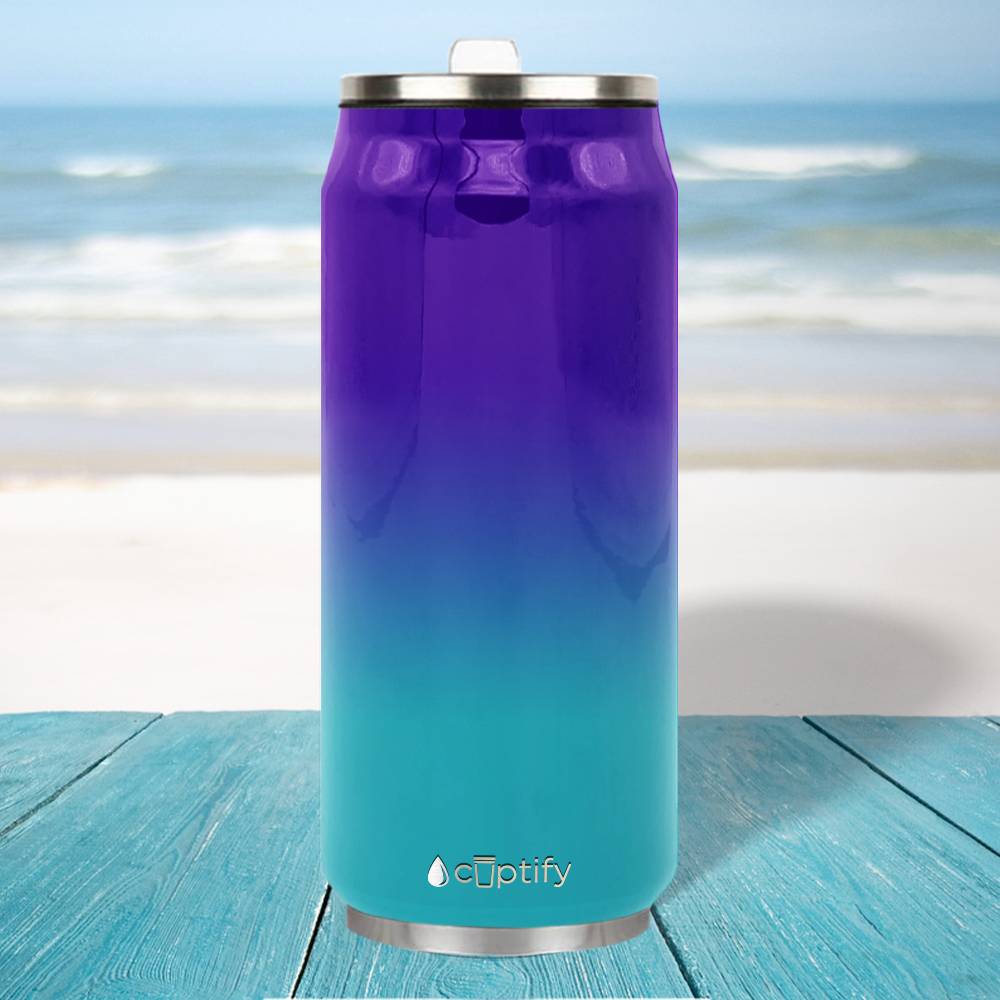 Island Waters Ombre 16oz Cola Can Bottle