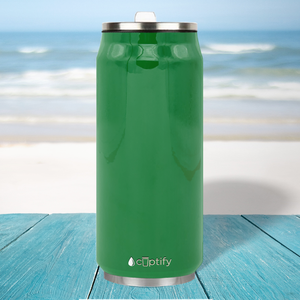 Kelly Green Gloss 16oz Cola Can Bottle