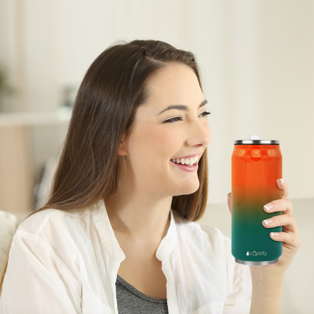 Miami Ombre 16oz Cola Can Bottle