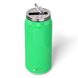 Neon Green Gloss 16oz Cola Can Bottle