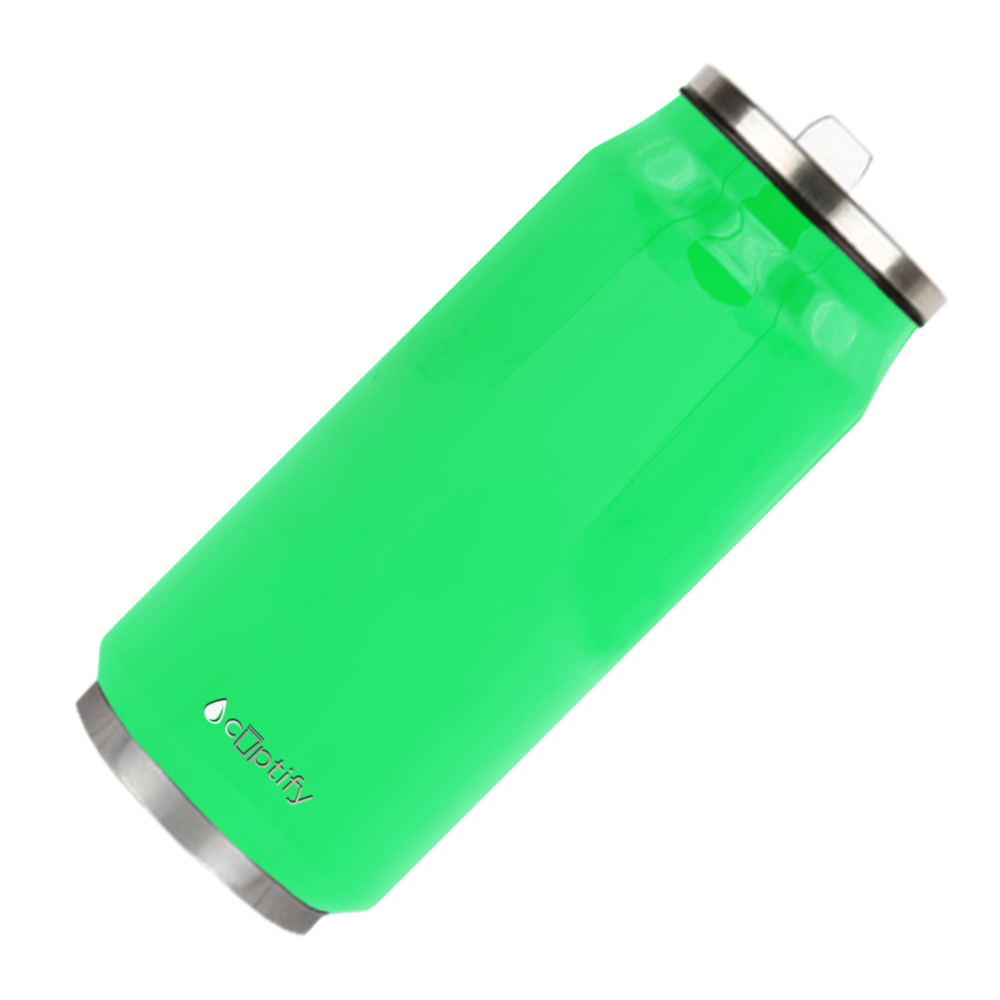 Neon Green Gloss 16oz Cola Can Bottle