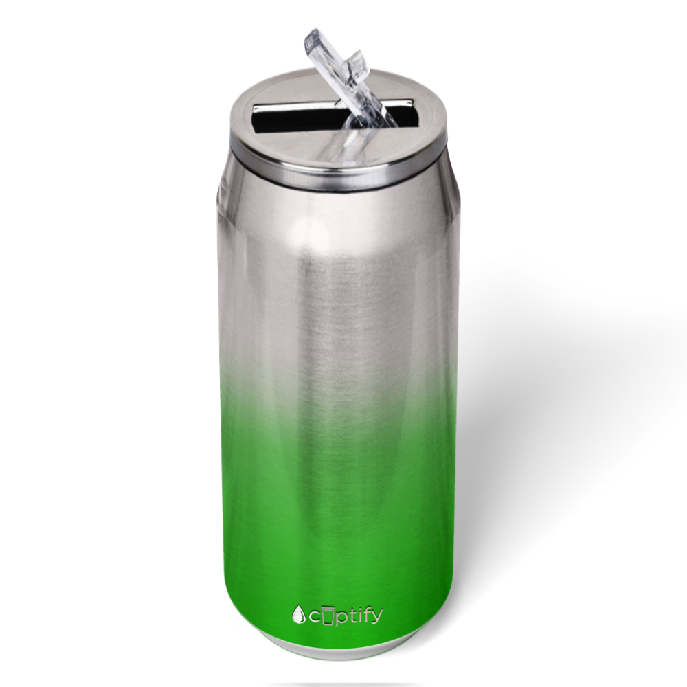 Green Ombre Translucent 16oz Cola Can Bottle