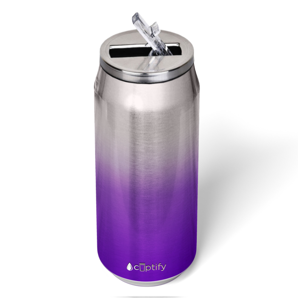 Purple Ombre Translucent 16oz Cola Can Bottle