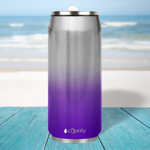 Purple Ombre Translucent 16oz Cola Can Bottle