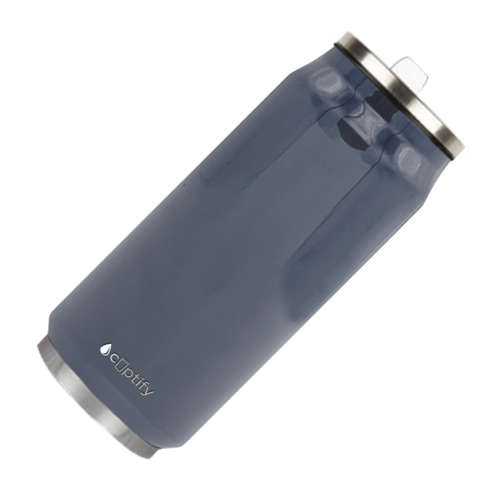 Periwinkle Gray Gloss 16oz Cola Can Bottle