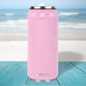 Pastel Pink Gloss 16oz Cola Can Bottle