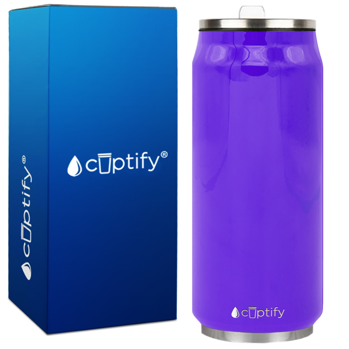 Purple Gloss 16oz Cola Can Bottle