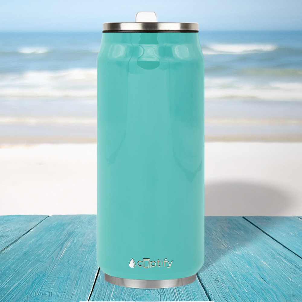 Seafoam Gloss 16oz Cola Can Bottle