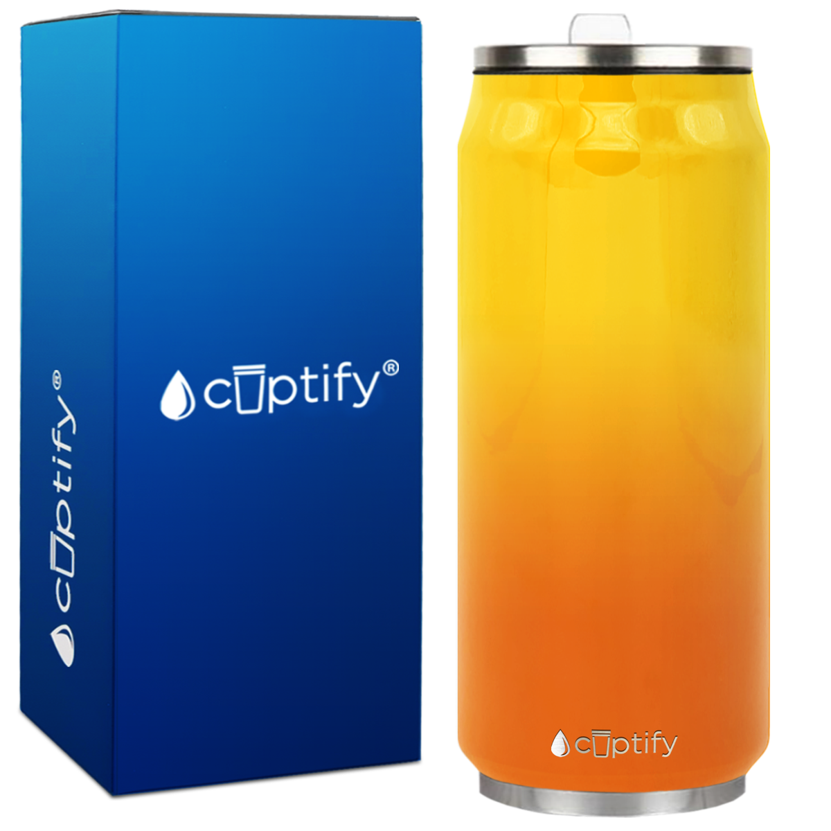 Sunrise Ombre 16oz Cola Can Bottle