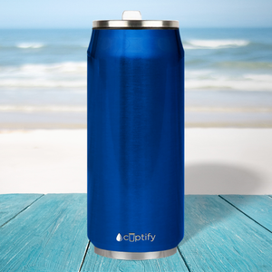 Blue Translucent 16oz Cola Can Bottle