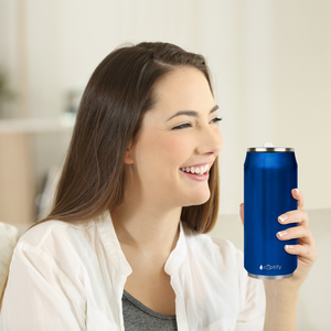 Blue Translucent 16oz Cola Can Bottle