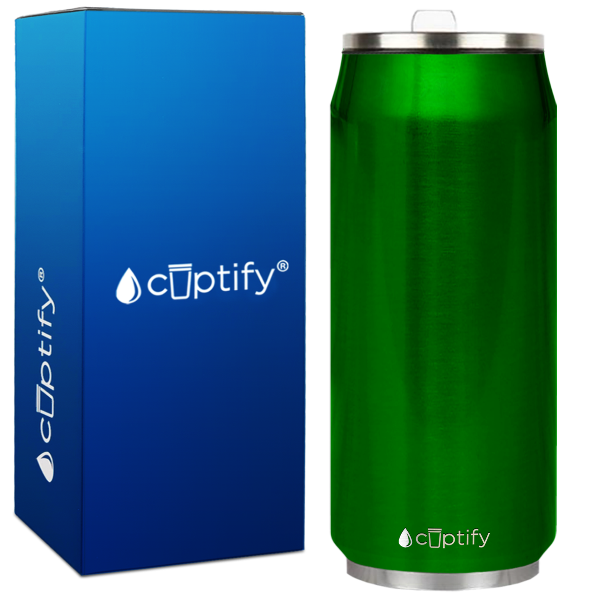 Green Translucent 16oz Cola Can Bottle