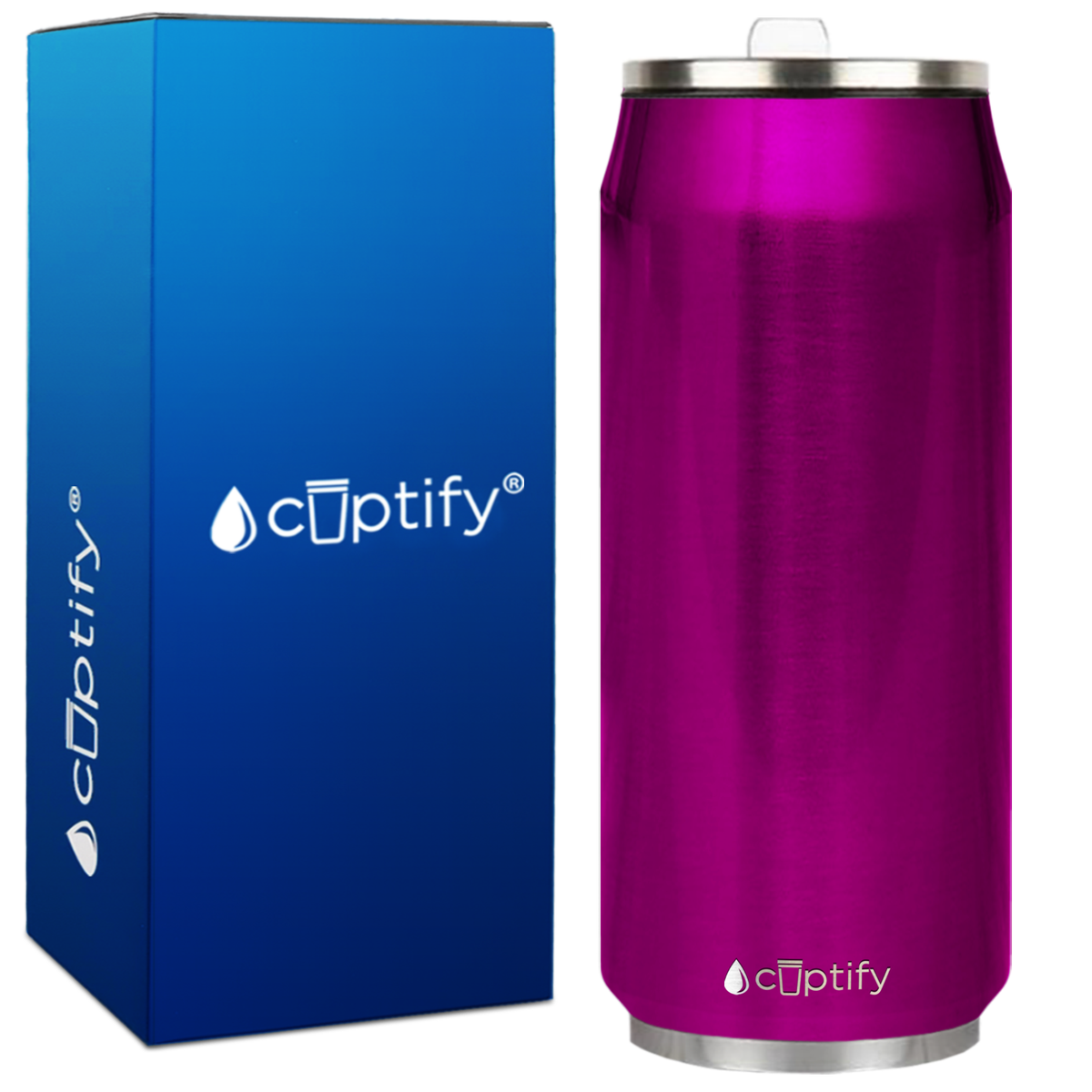 Pink Translucent 16oz Cola Can Bottle