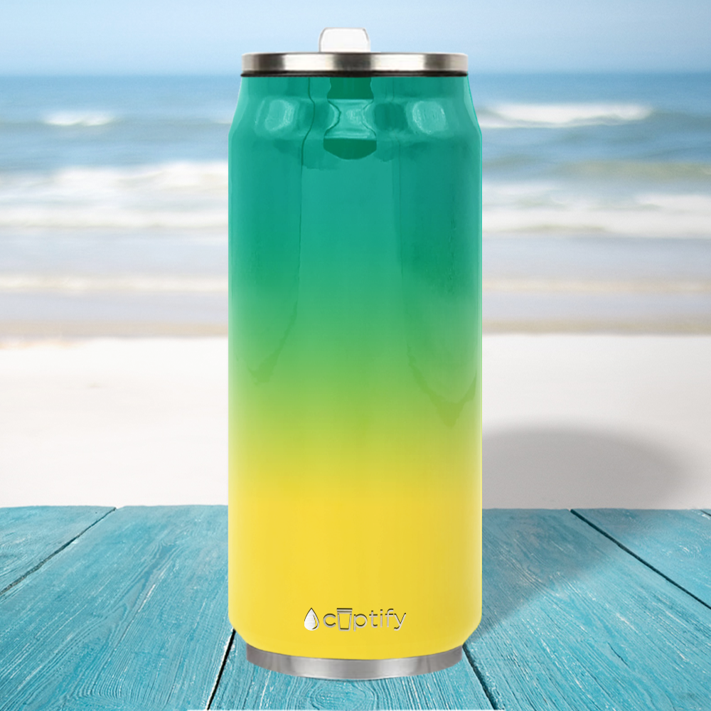 Tropical Ombre 16oz Cola Can Bottle