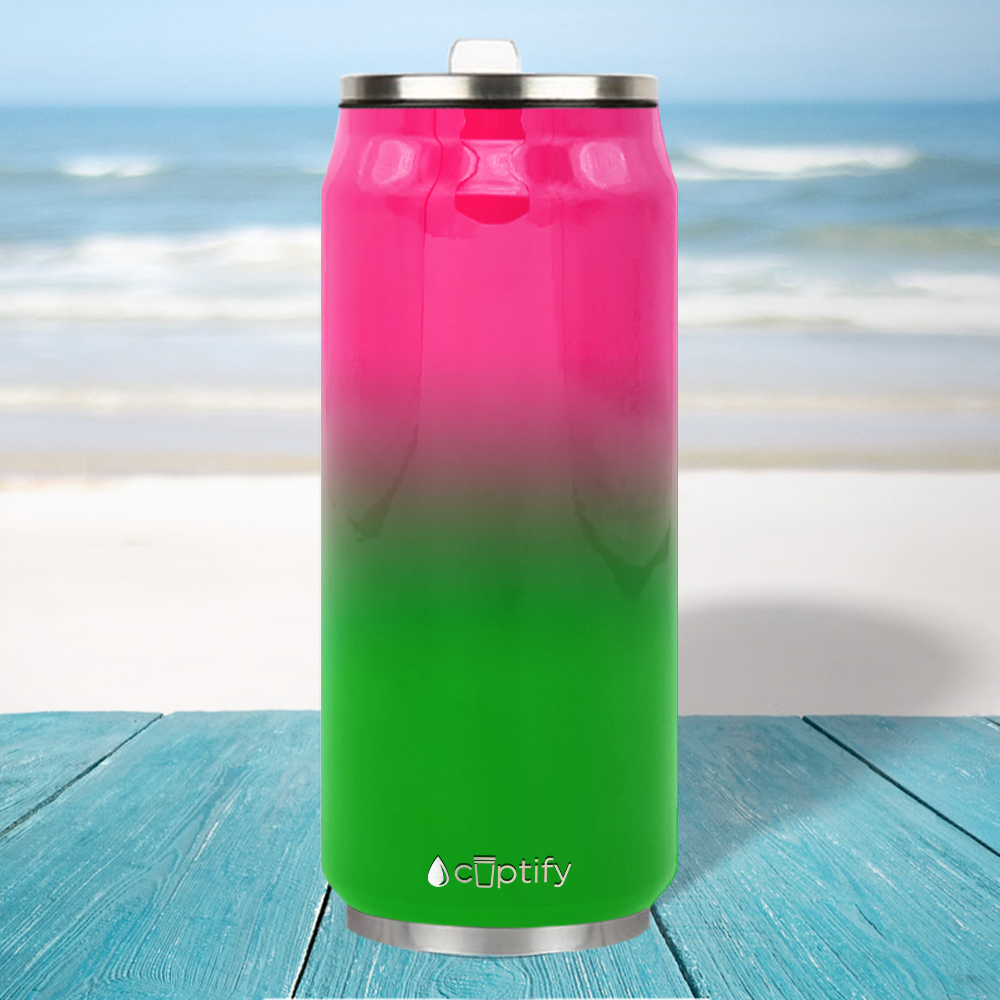 Watermelon Ombre 16oz Cola Can Bottle
