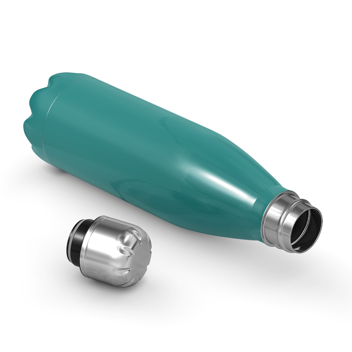 Cuptify Personalized on Aqua Blue Gloss 17 oz Cola Can Bottle