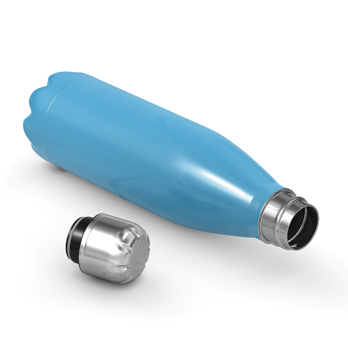 Cuptify Personalized on Baby Blue Gloss 17 oz Cola Can Bottle