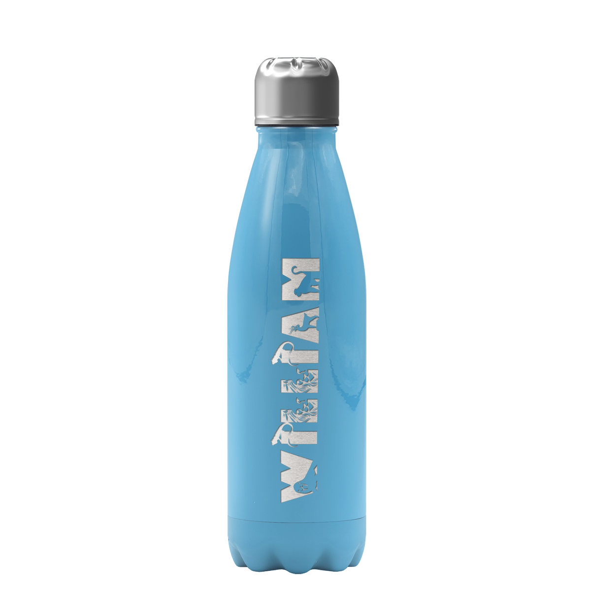 Cuptify Personalized on Baby Blue Gloss 17 oz Cola Can Bottle