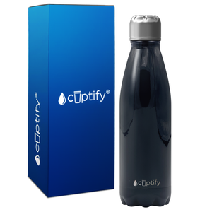 Black Gloss 17oz Retro Water Bottle