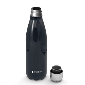 Black Gloss 17oz Retro Water Bottle