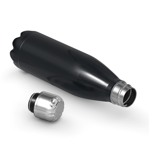 Black Gloss 17oz Retro Water Bottle