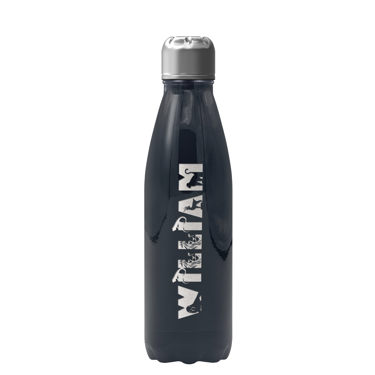Cuptify Personalized on Black Gloss 17 oz Cola Can Bottle