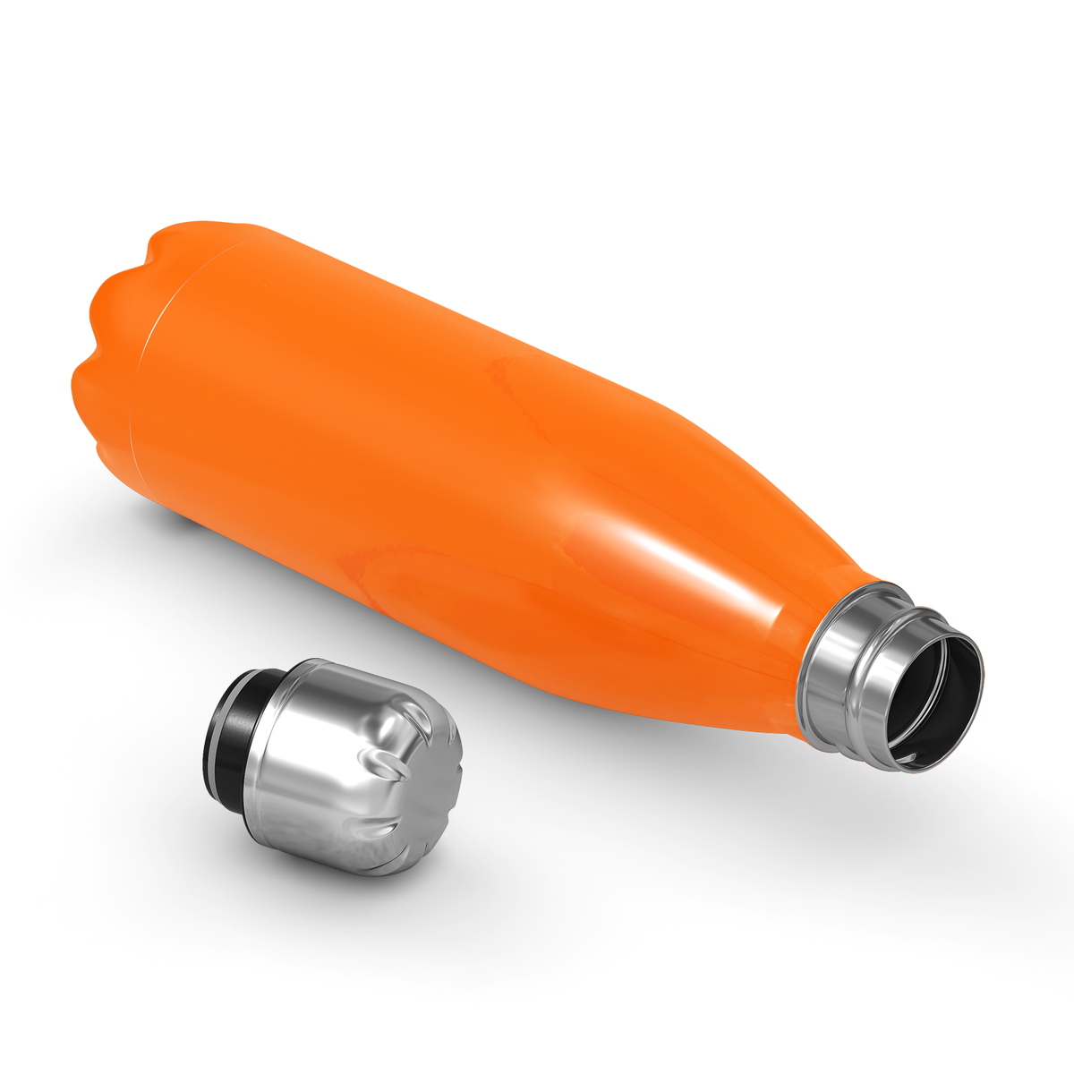 Cuptify Personalized on Bright Orange Gloss 17 oz Cola Can Bottle