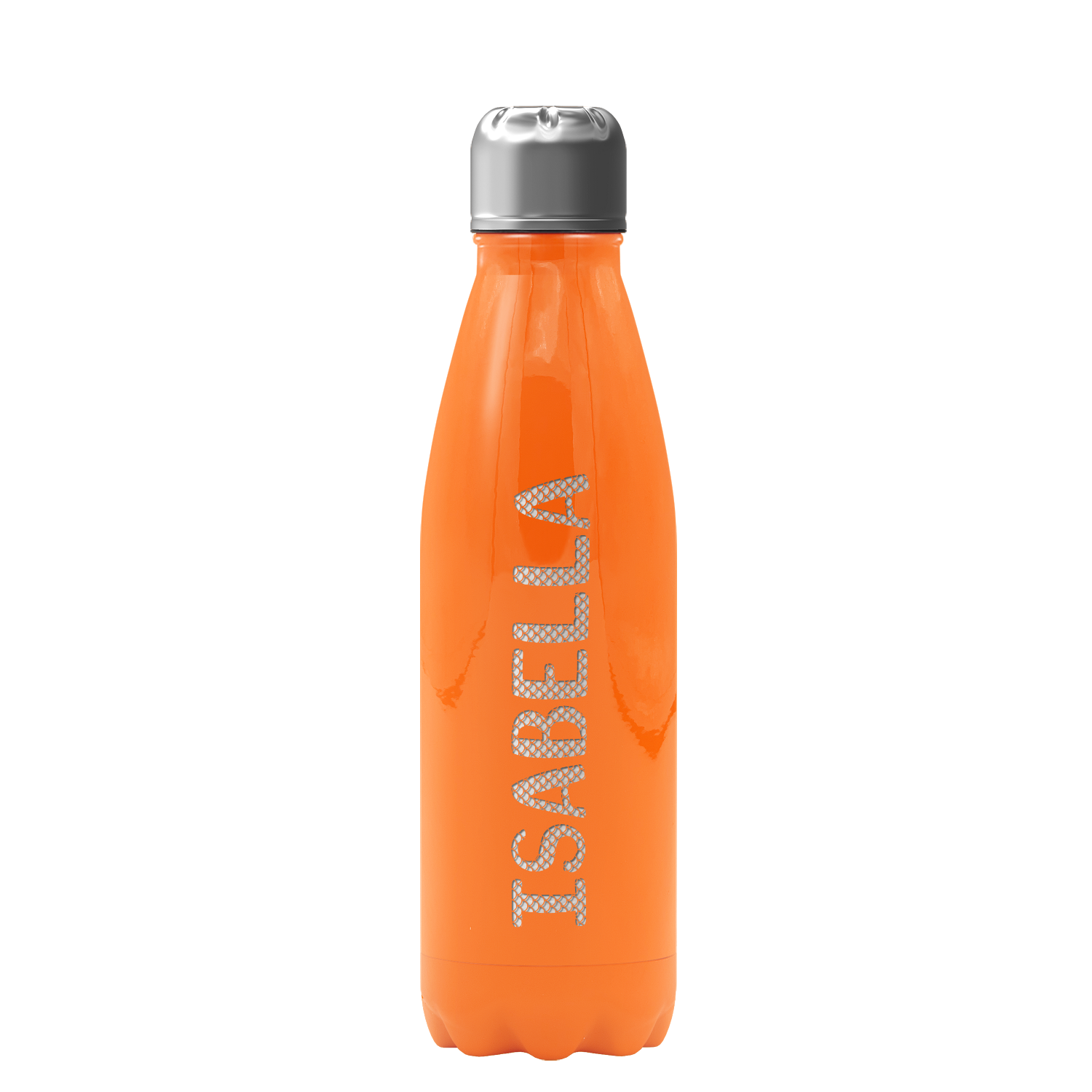 Cuptify Personalized on Bright Orange Gloss 17 oz Cola Can Bottle