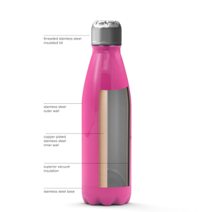 Cuptify Personalized on Bright Pink Gloss 17 oz Cola Can Bottle