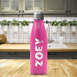 Cuptify Personalized on Bright Pink Gloss 17 oz Cola Can Bottle