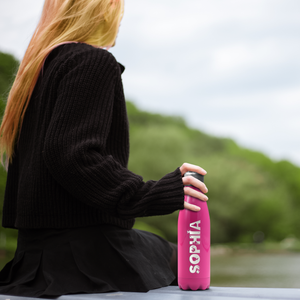 Cuptify Personalized on Bright Pink Gloss 17 oz Cola Can Bottle