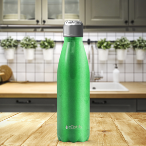 Green Glitter 17oz Retro Water Bottle