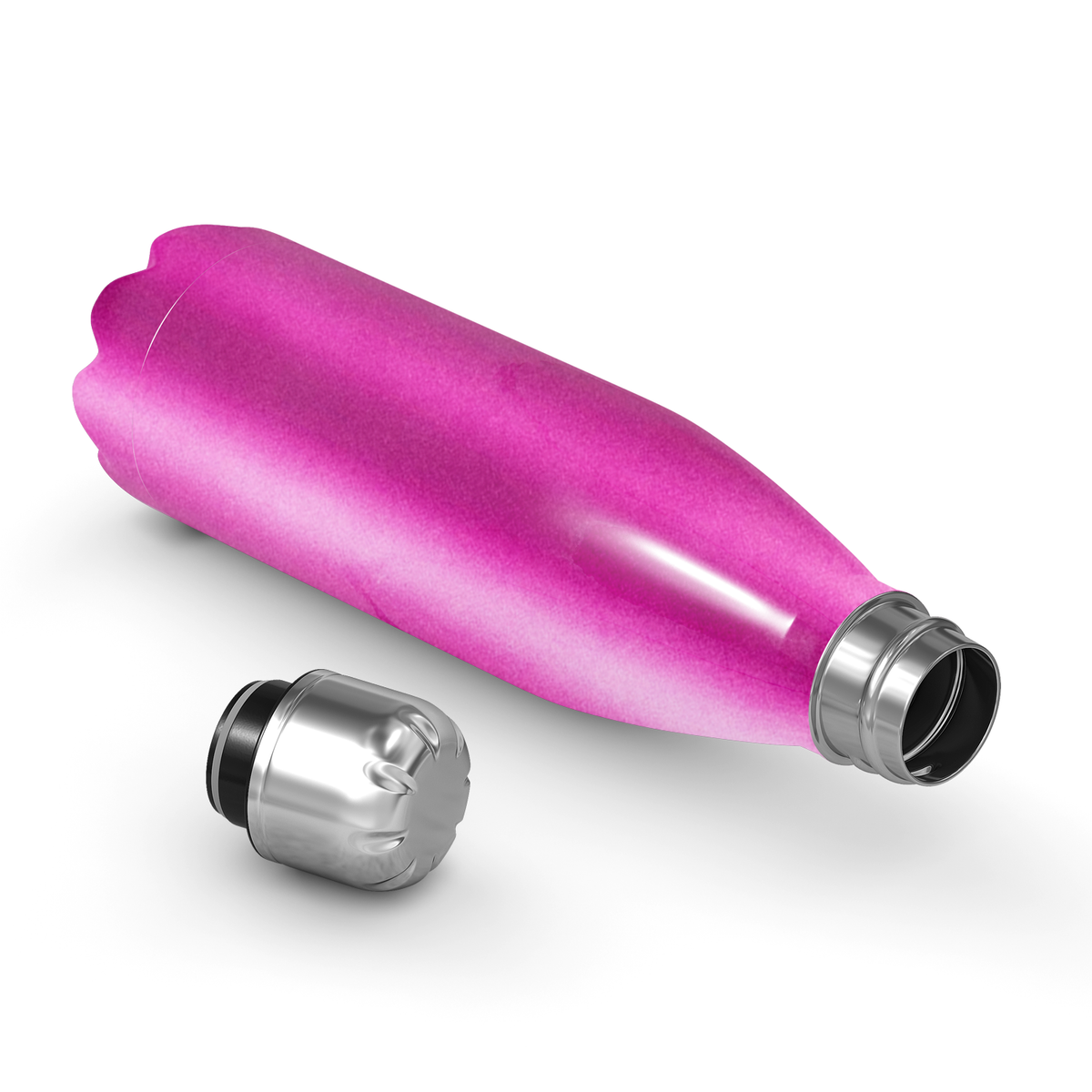 Hot Pink Glitter 17oz Retro Water Bottle