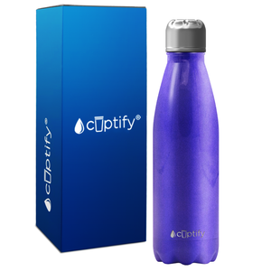 Purple Glitter 17oz Retro Water Bottle