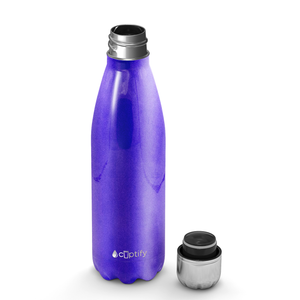 Purple Glitter 17oz Retro Water Bottle