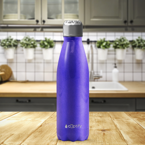 Purple Glitter 17oz Retro Water Bottle